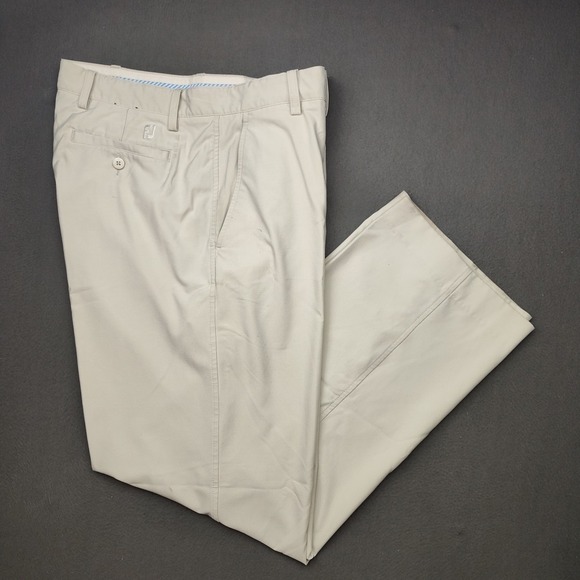 Footjoy Pants Mens 36x30 Gray Golf Performance Chino Stretch Tennis FJ School - Picture 1 of 9